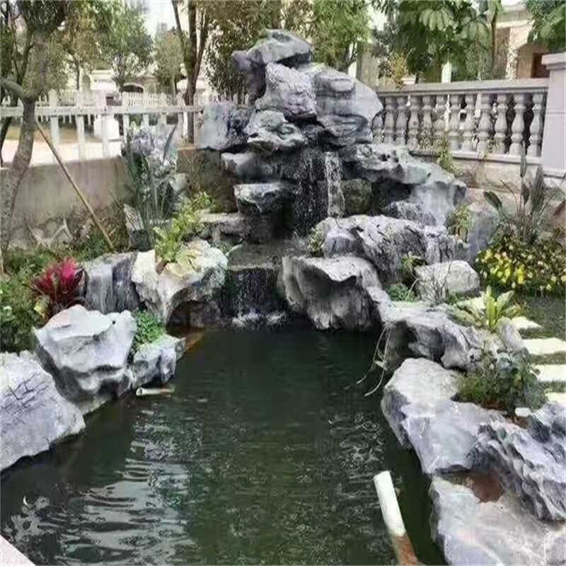 广州庭院假山鱼池图片